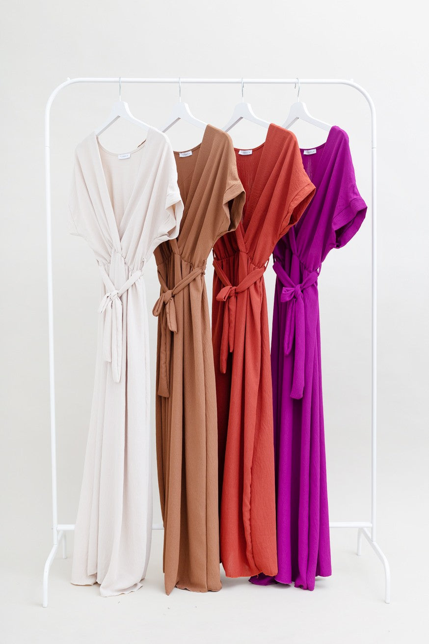 Vestido maxi lazo