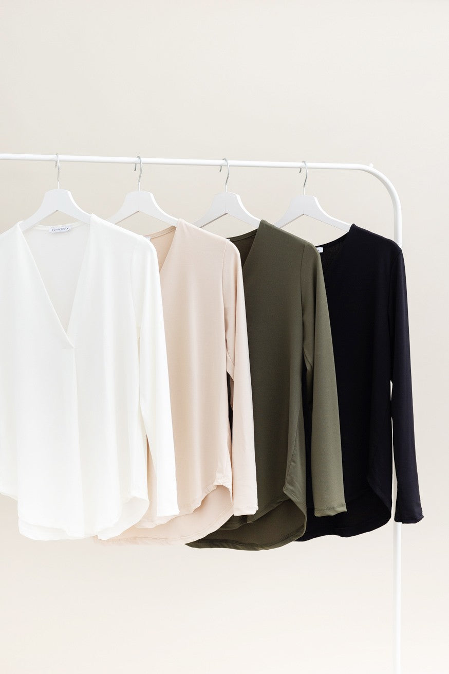Blusa escote en punta