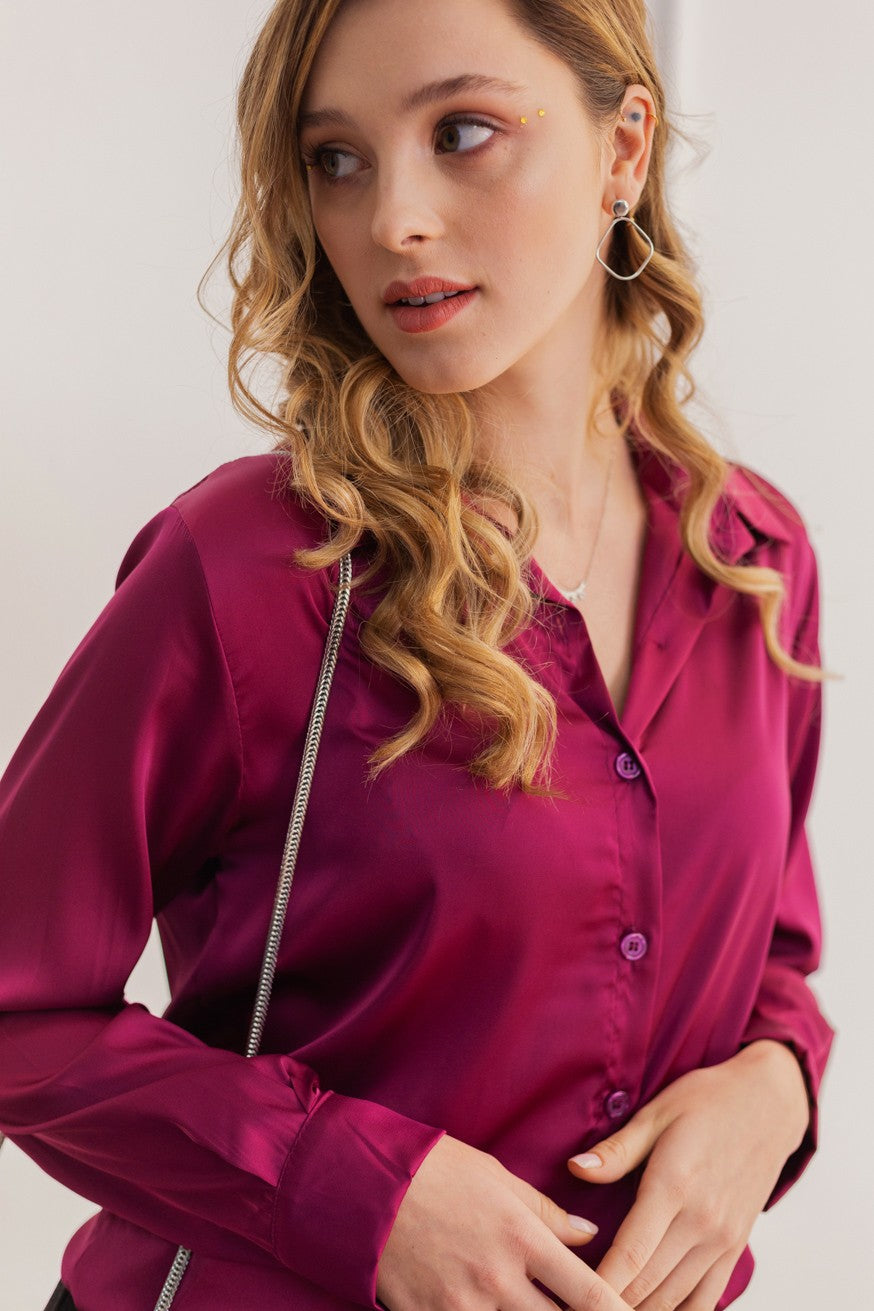 Camisa satinada
