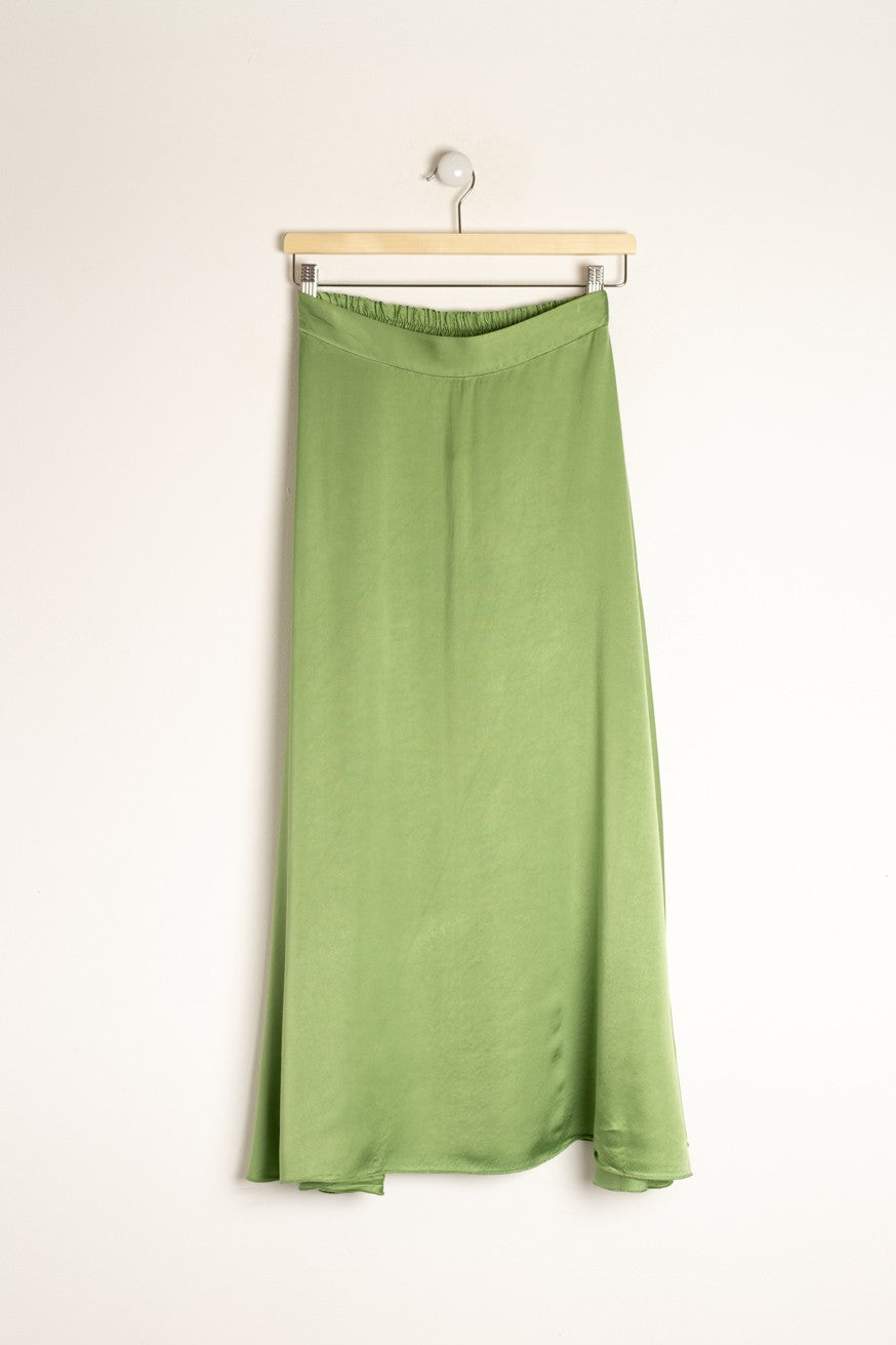 Maxi falda satinada