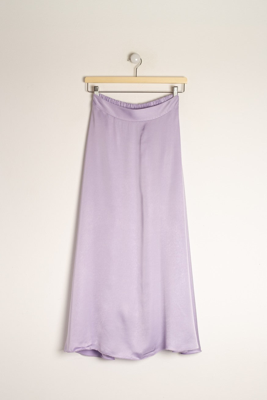 Maxi falda satinada