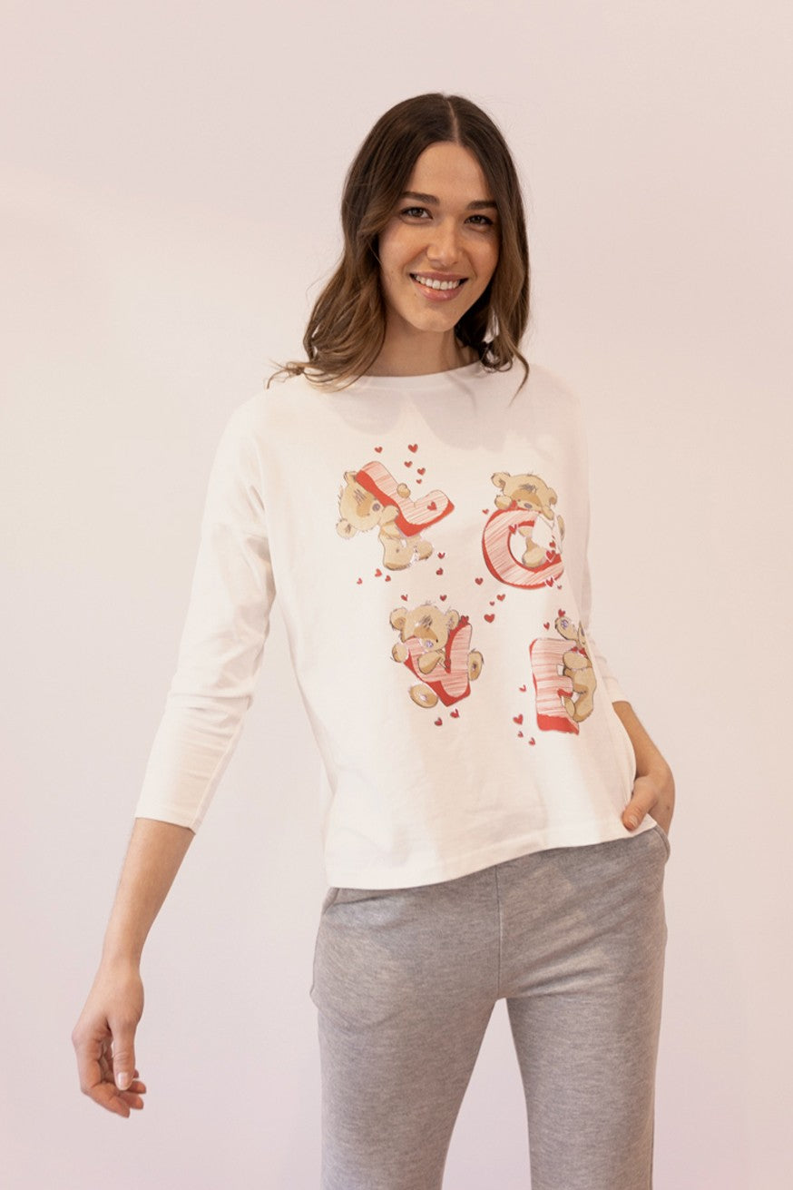 Camiseta pijama love