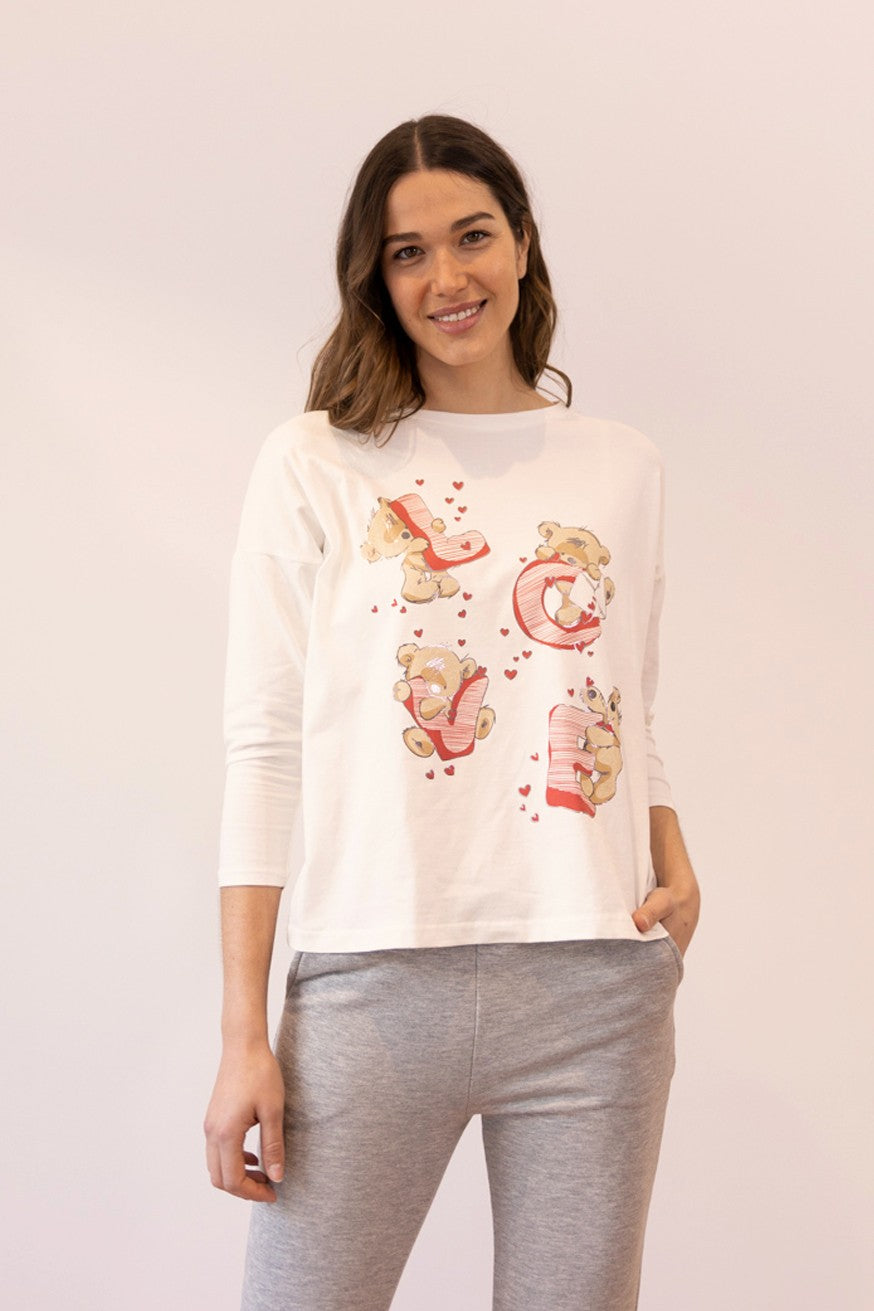 Camiseta pijama love