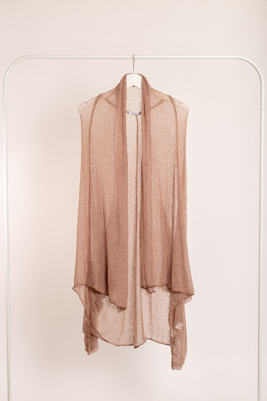 Chaqueta larga calada
