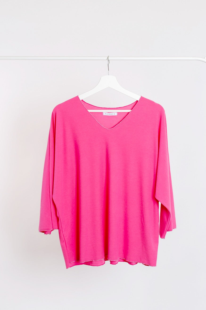 Camiseta punto detalle brillo