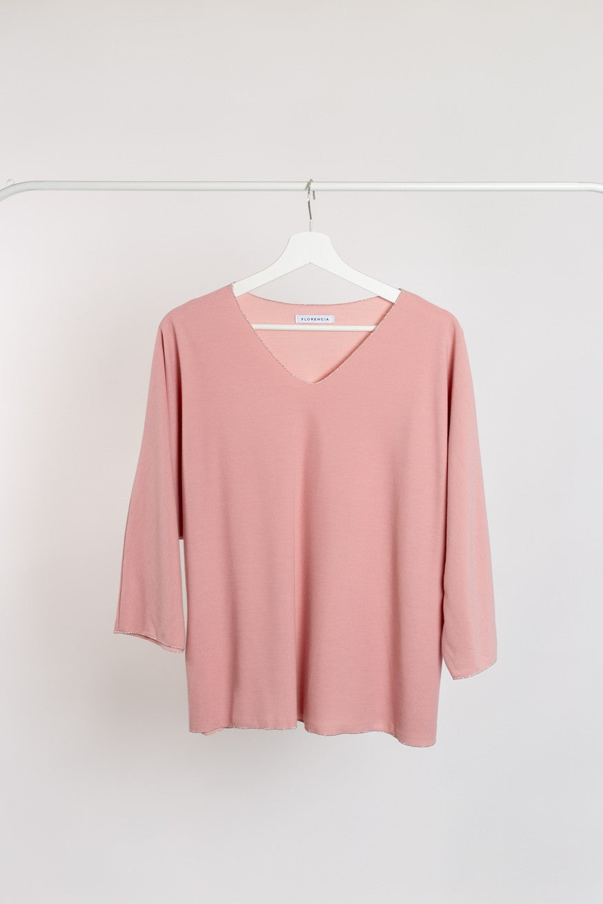 Camiseta punto detalle brillo