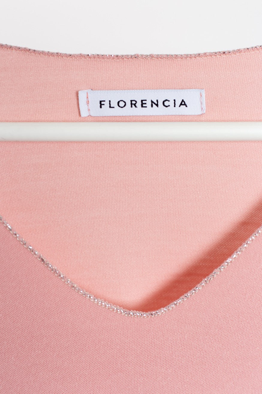 Camiseta punto detalle brillo