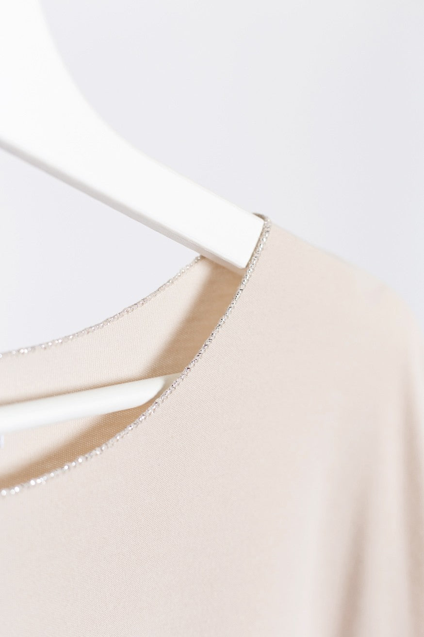 Camiseta punto detalle brillo