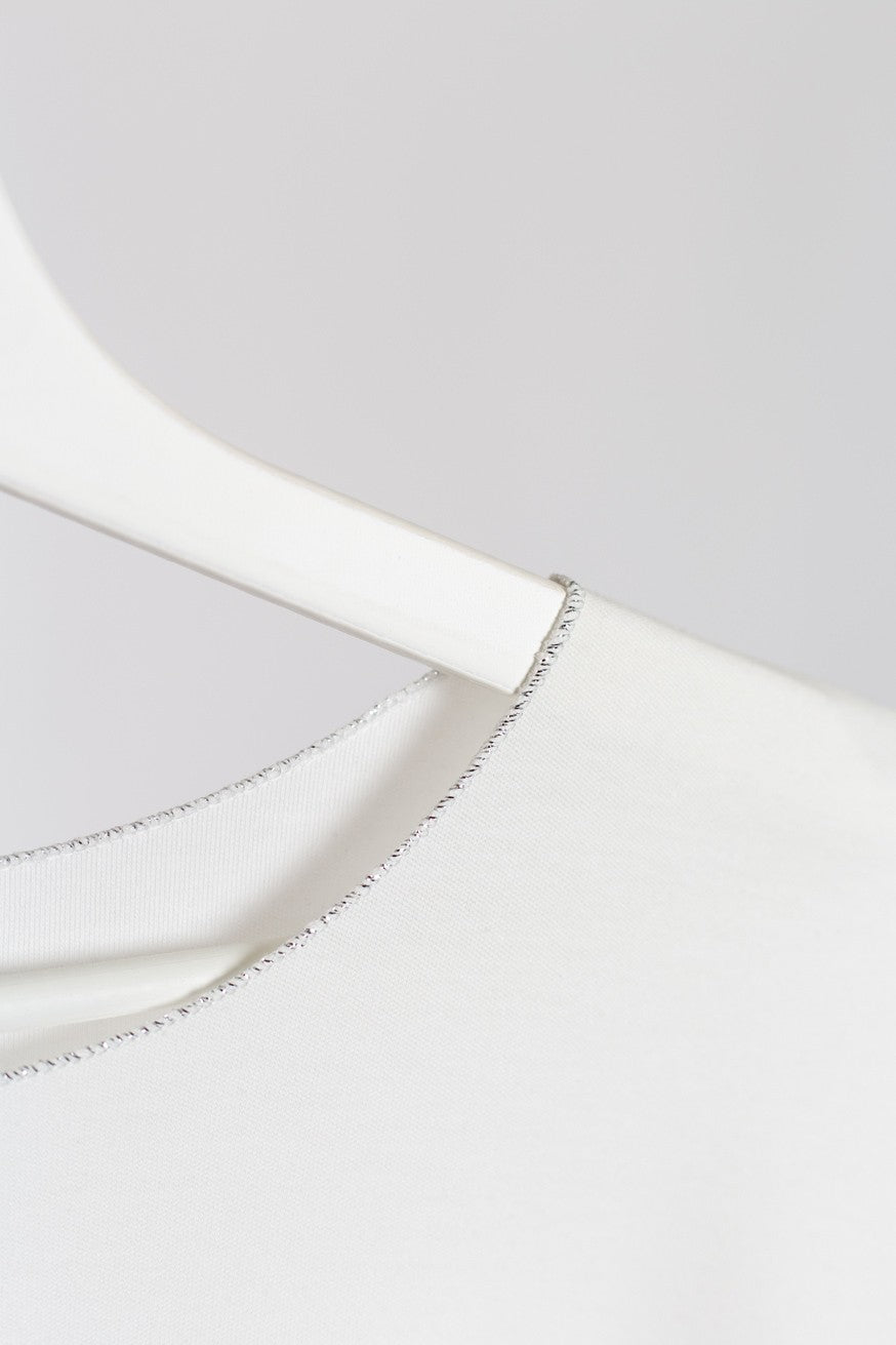 Camiseta punto detalle brillo