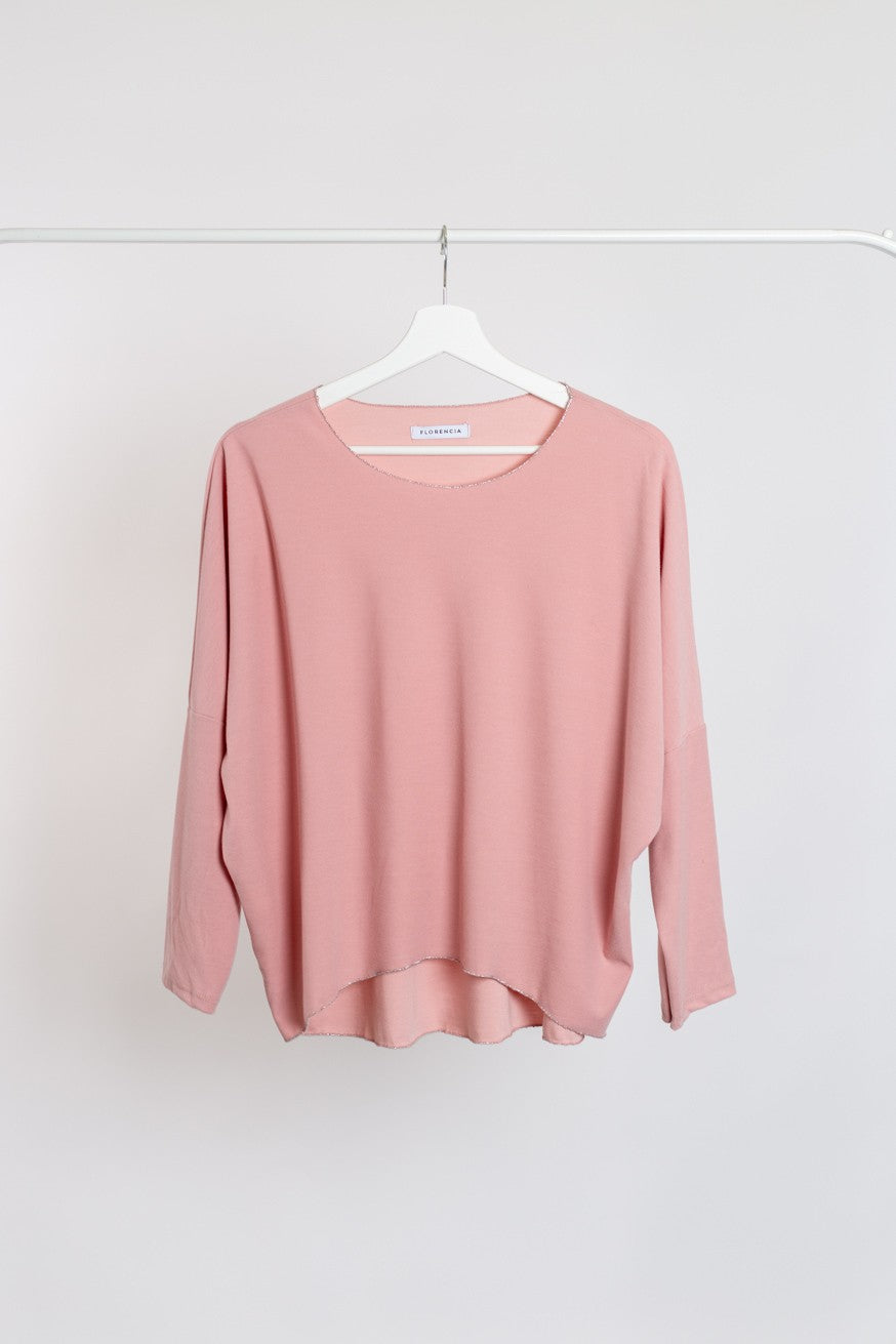Camiseta punto detalle brillo
