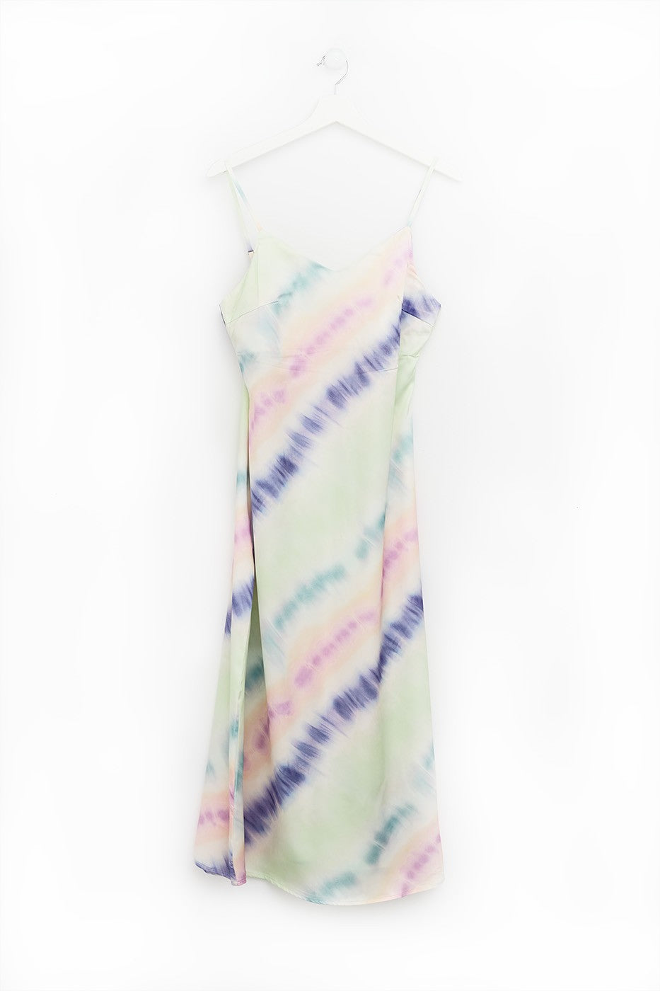 Vestido satinado tie-dye