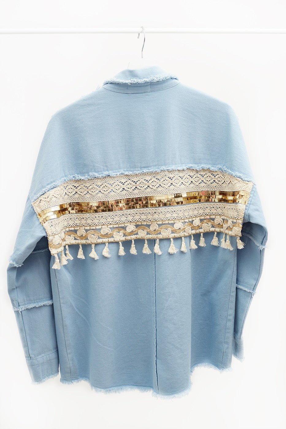 Sobrecamisa denim pasamanería
