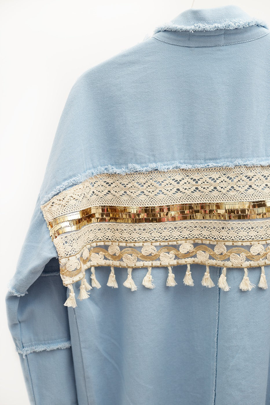 Sobrecamisa denim pasamanería