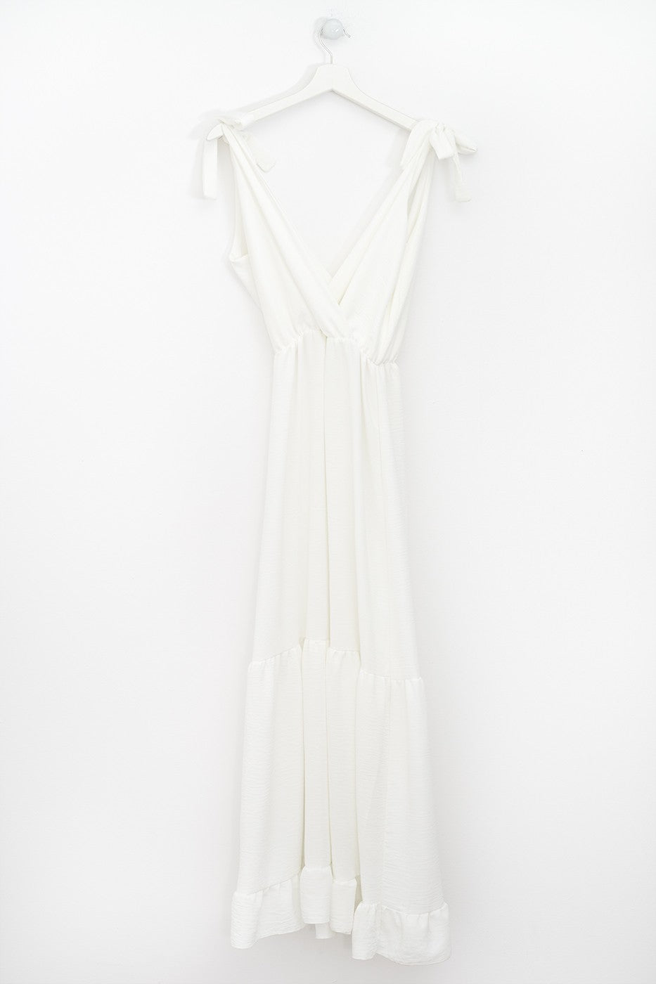 Vestido maxi volantes