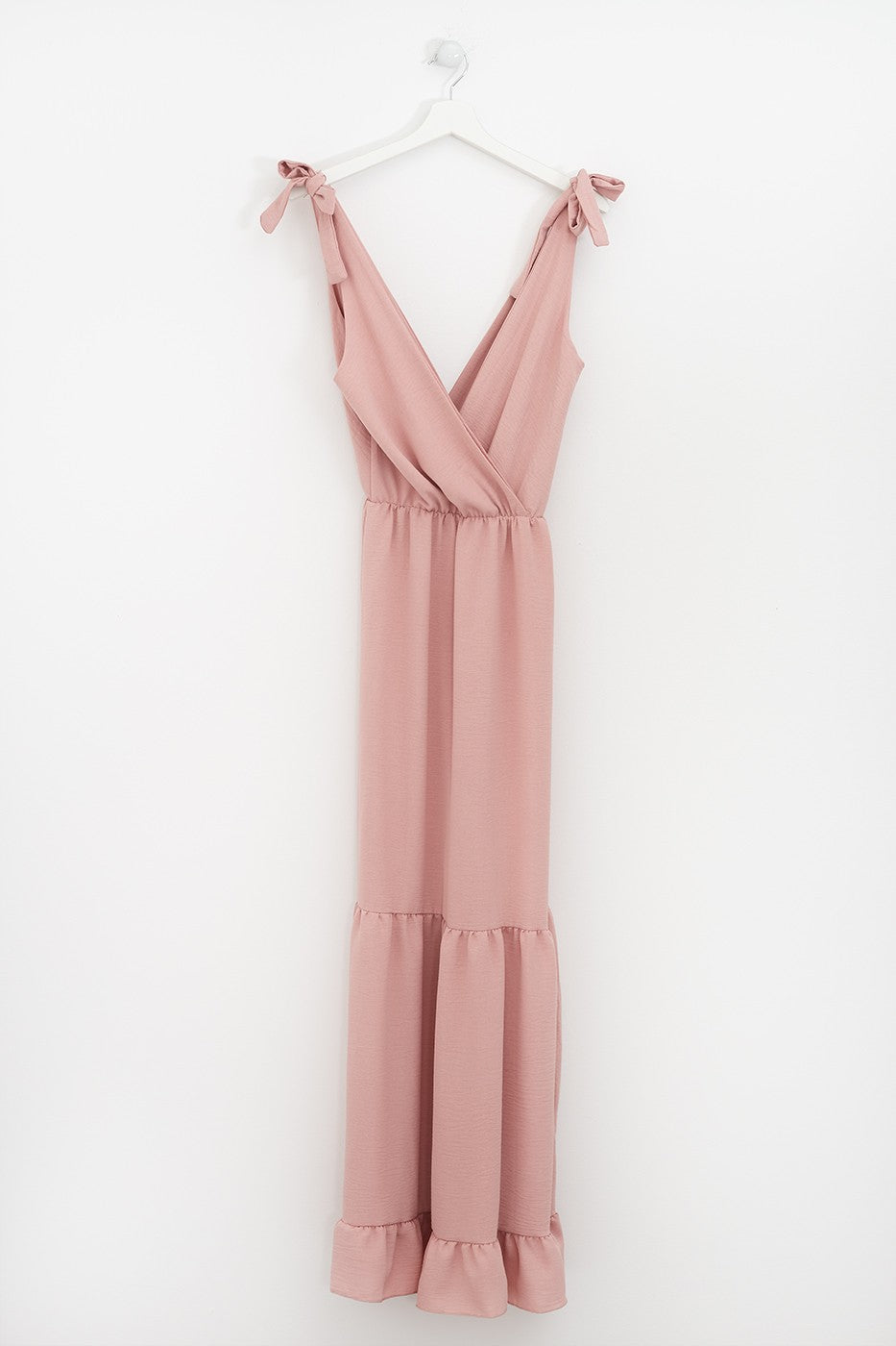 Vestido maxi volantes
