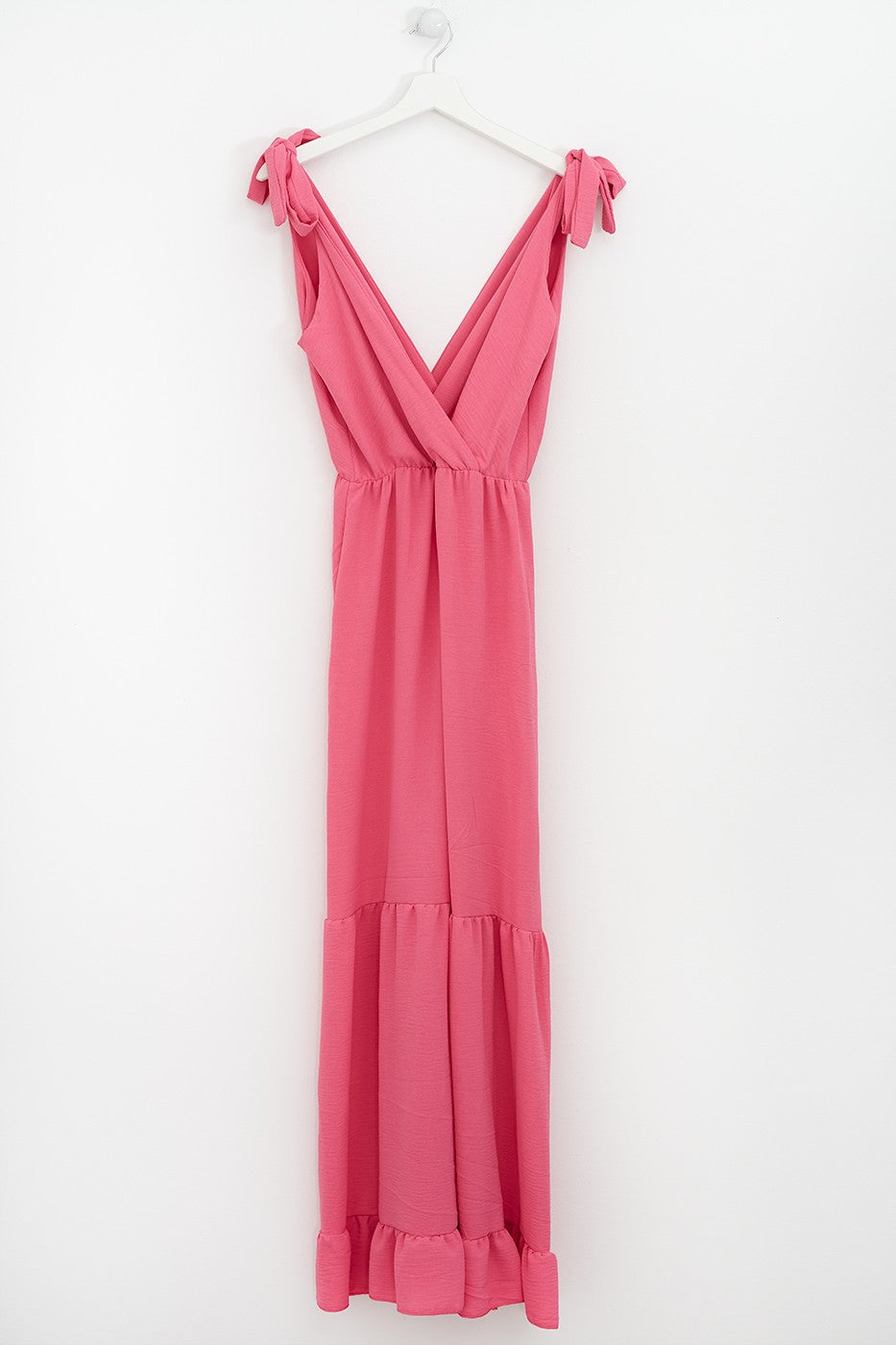 Vestido maxi volantes