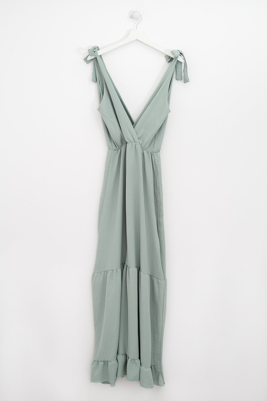 Vestido maxi volantes