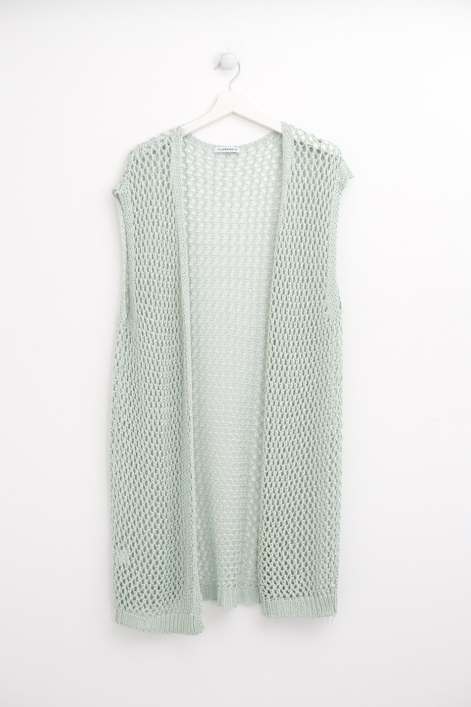 Chaleco crochet largo