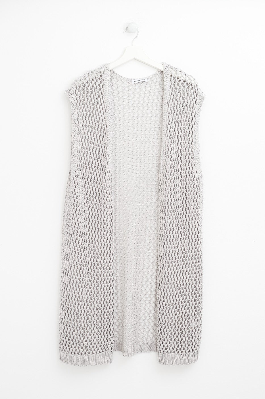 Chaleco crochet largo