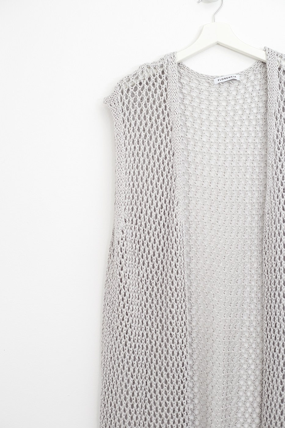 Chaleco crochet largo