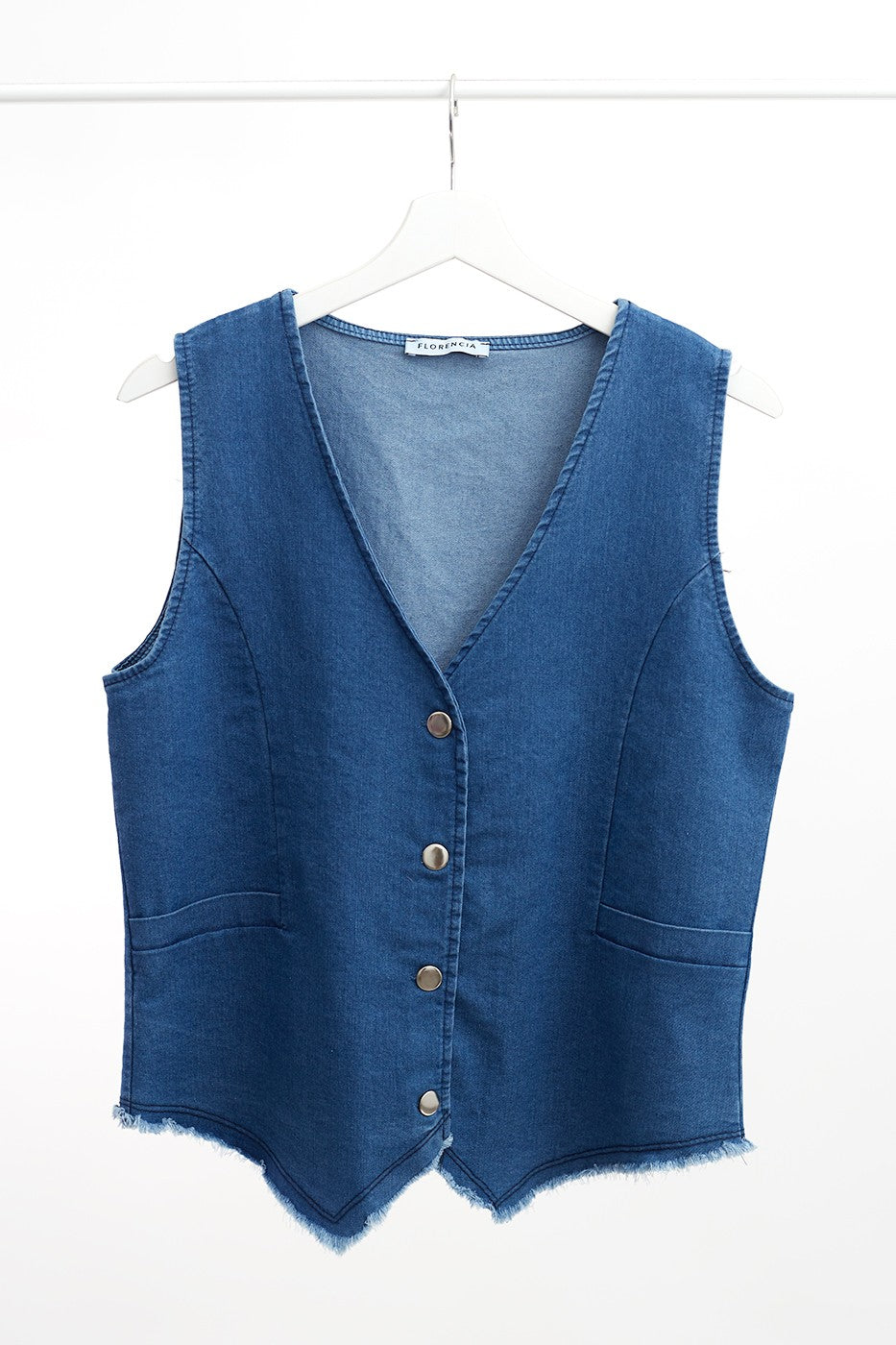 Chaleco denim botones