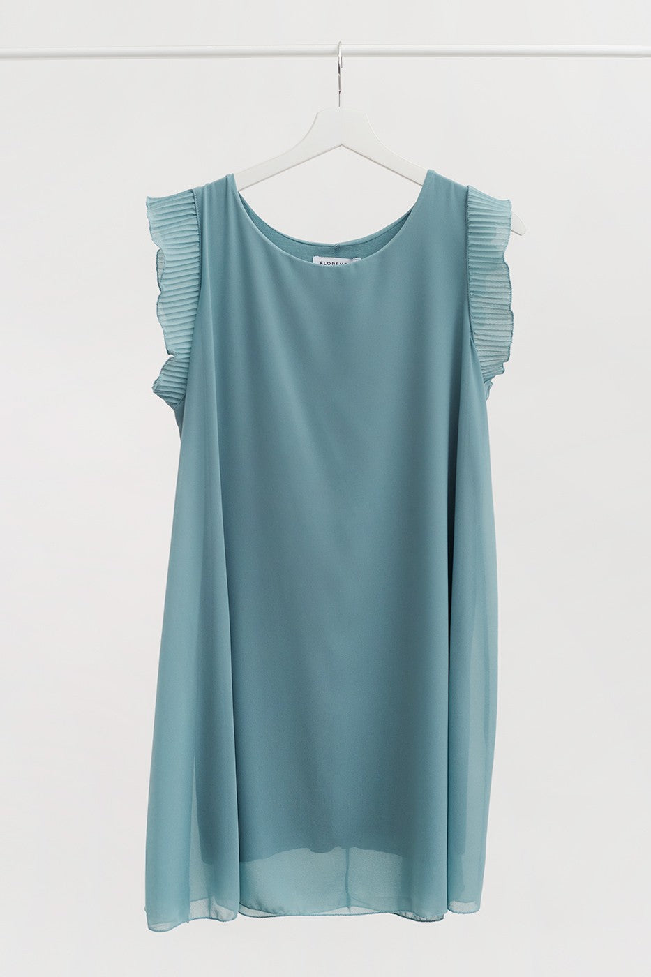 Vestido mini detalle plisado