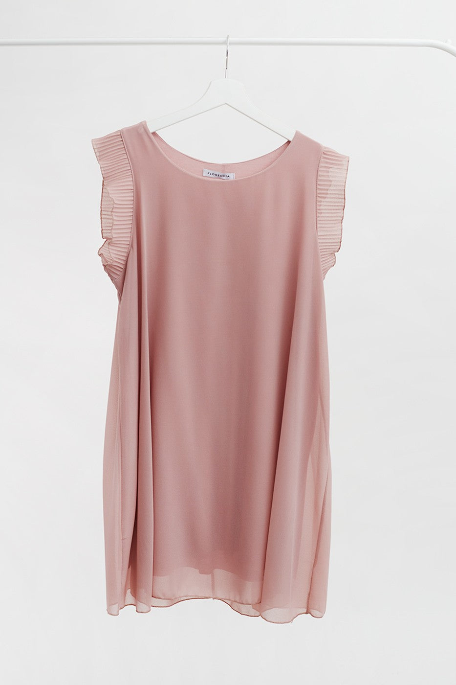 Vestido mini detalle plisado