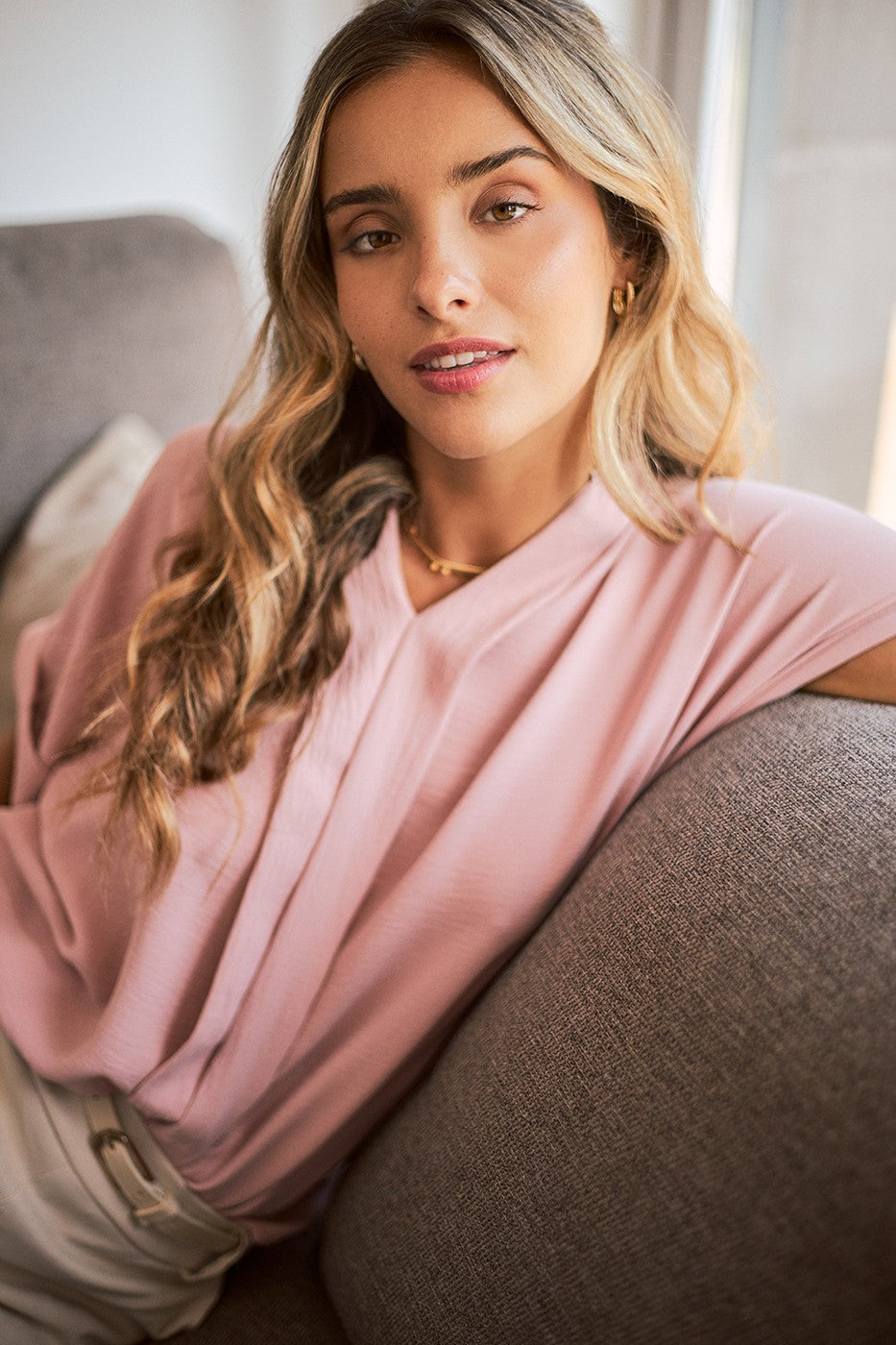Blusa detalle pliegue
