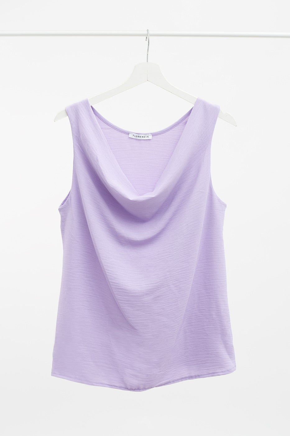 Top fluido cuello drapeado