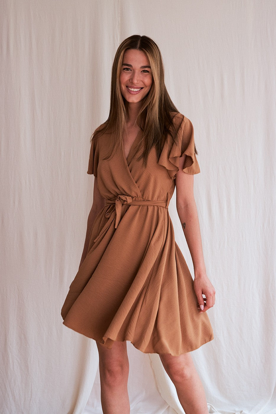 Vestido mini cruzado