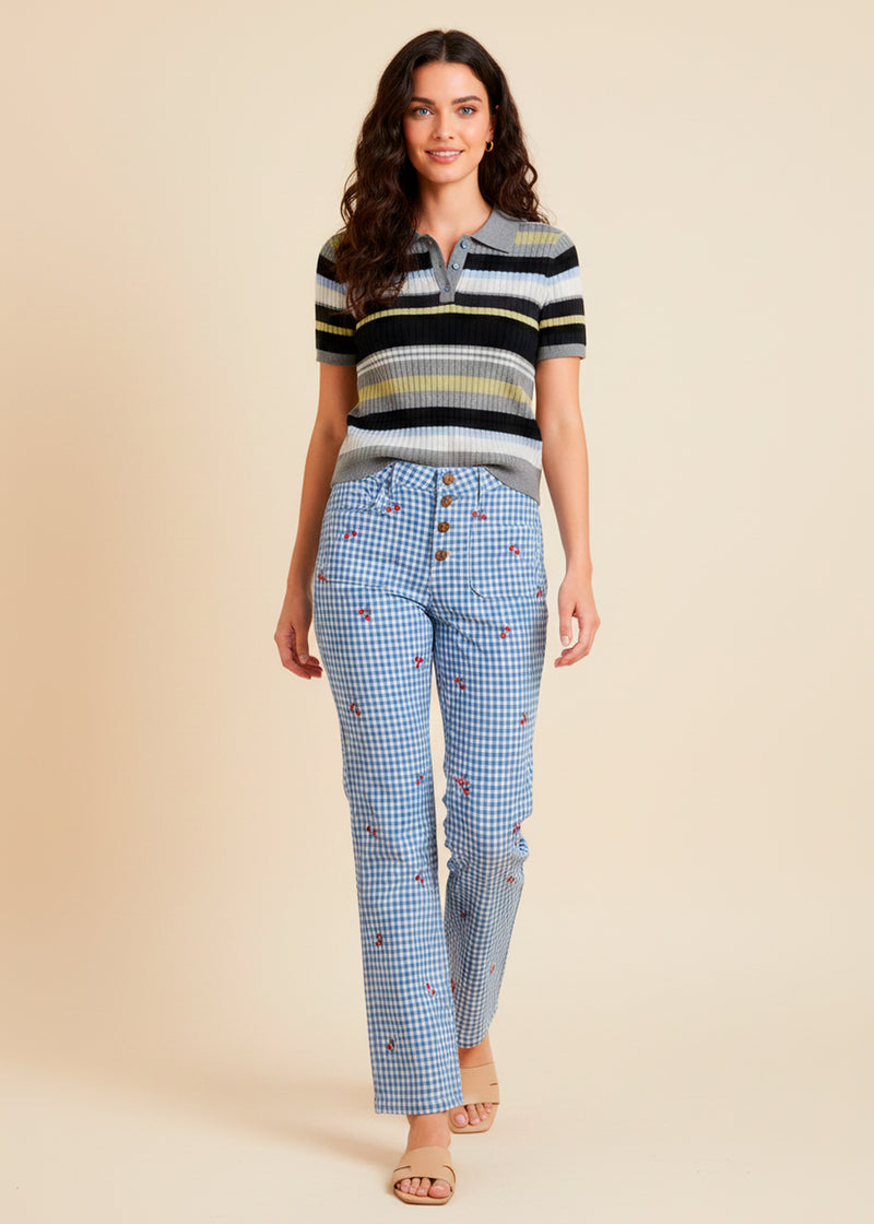 Jeans vichy cerezas