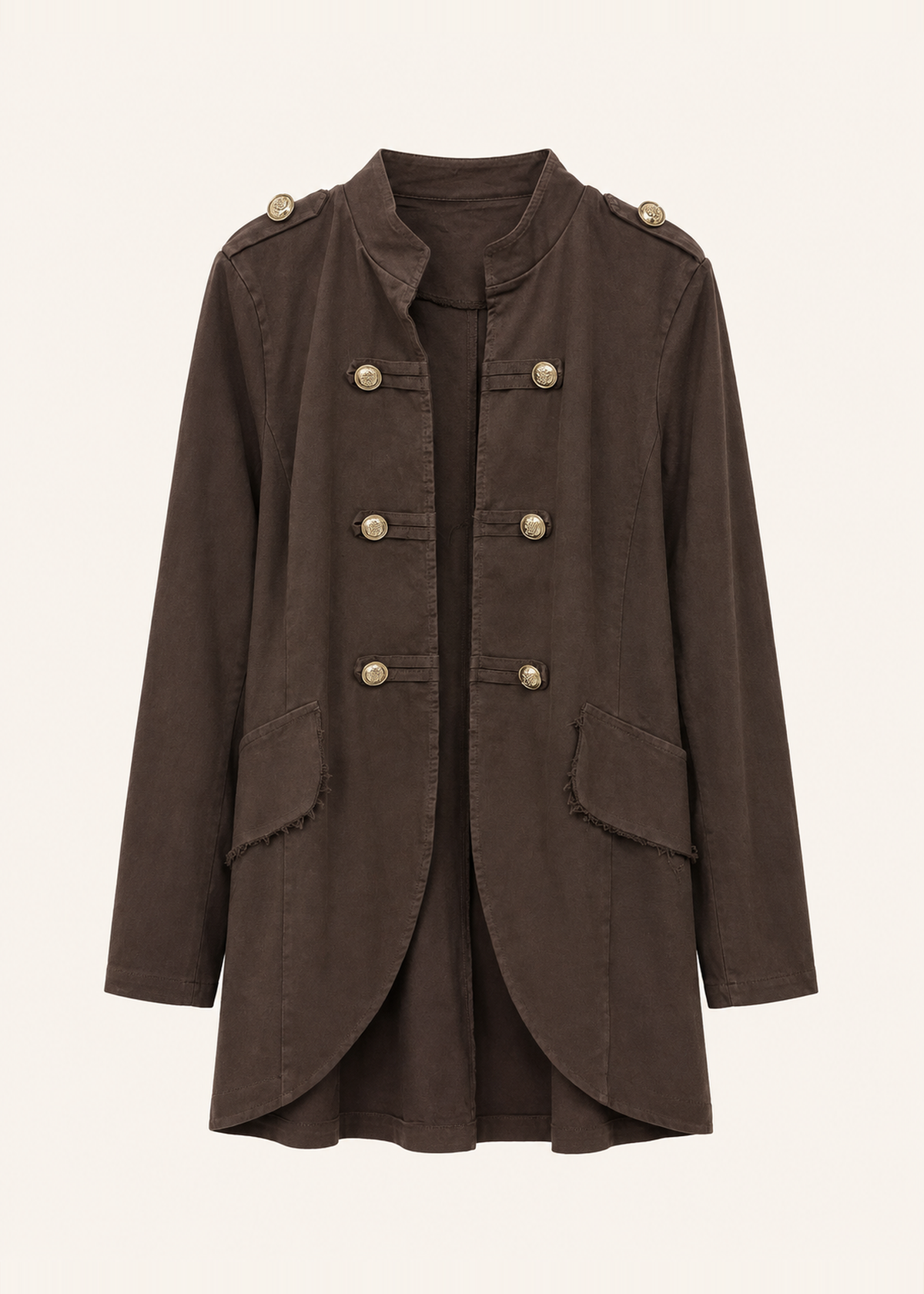 Chaqueta alamares larga