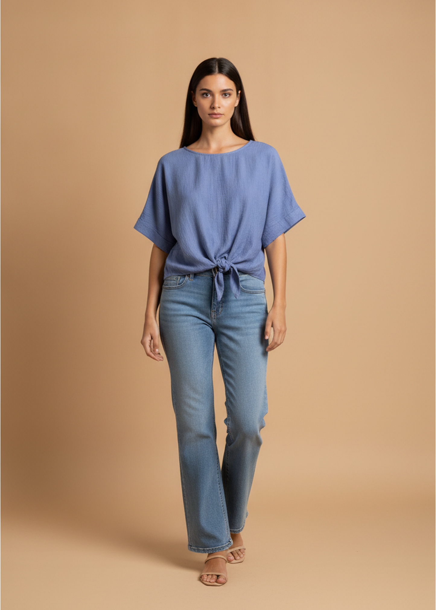 Blusa bambula nudo