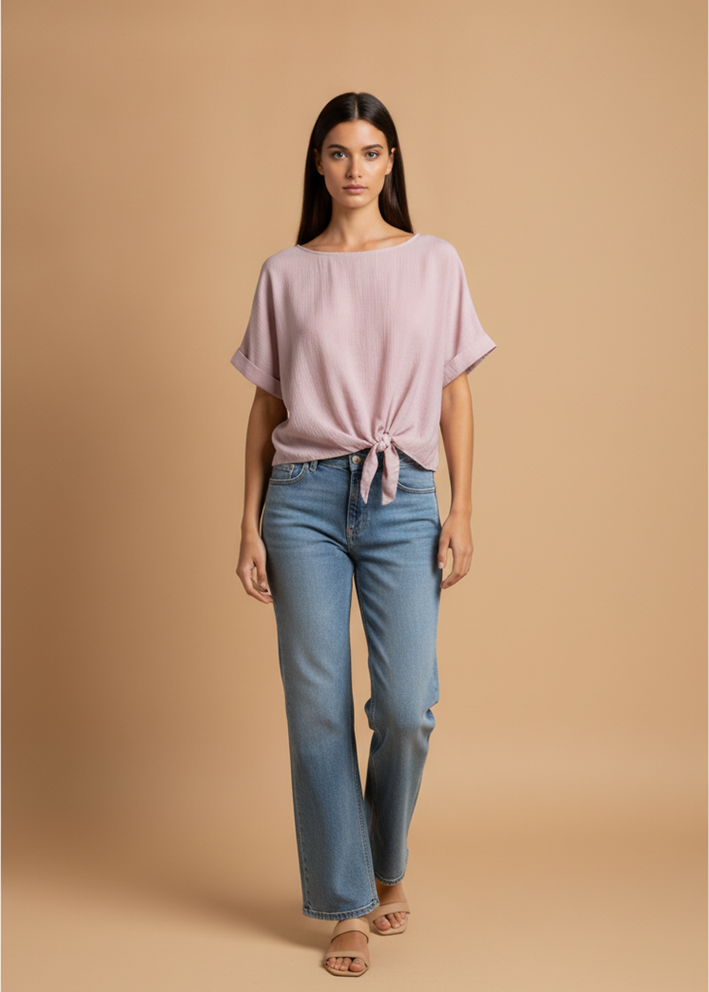 Blusa bambula nudo