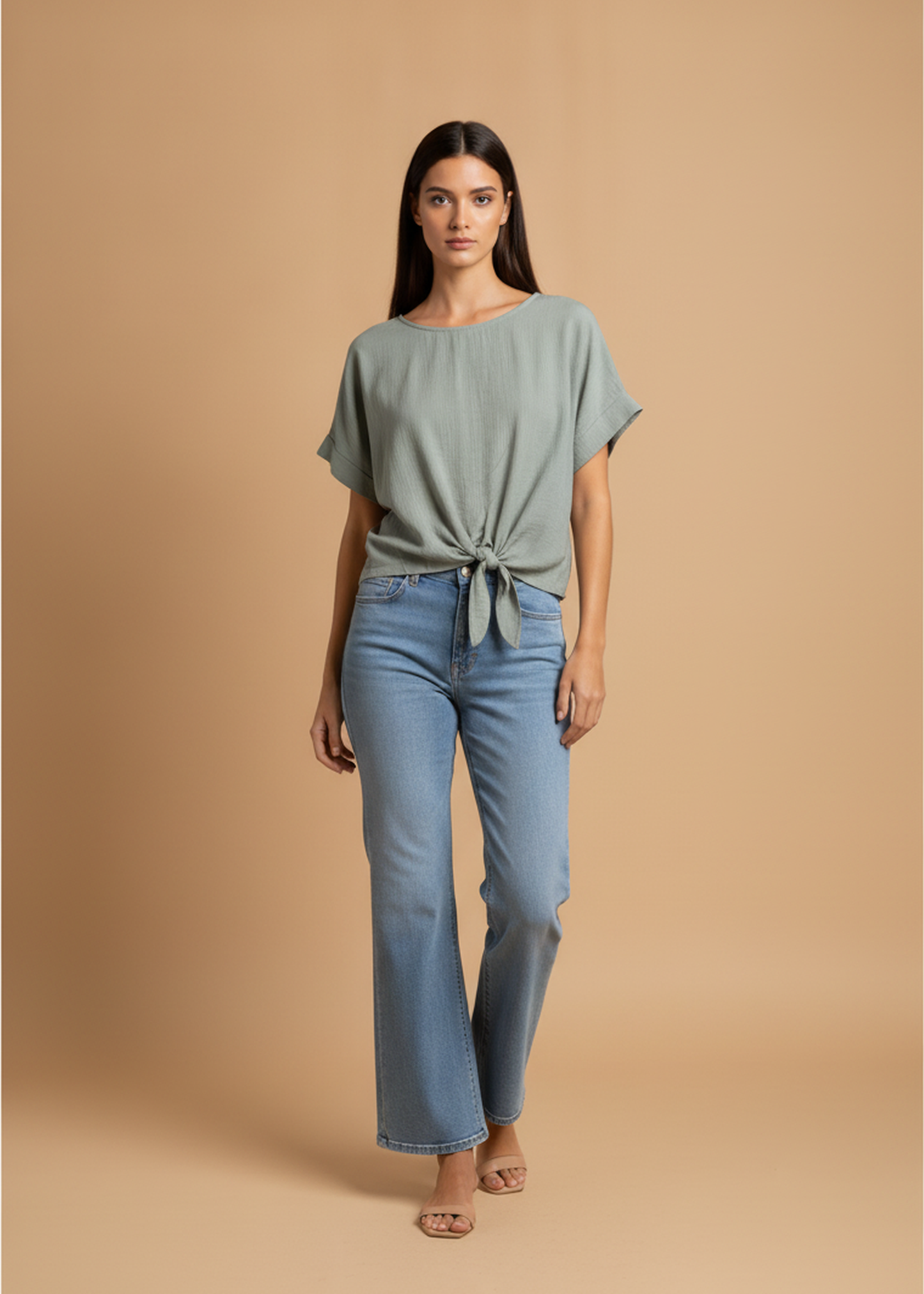 Blusa bambula nudo