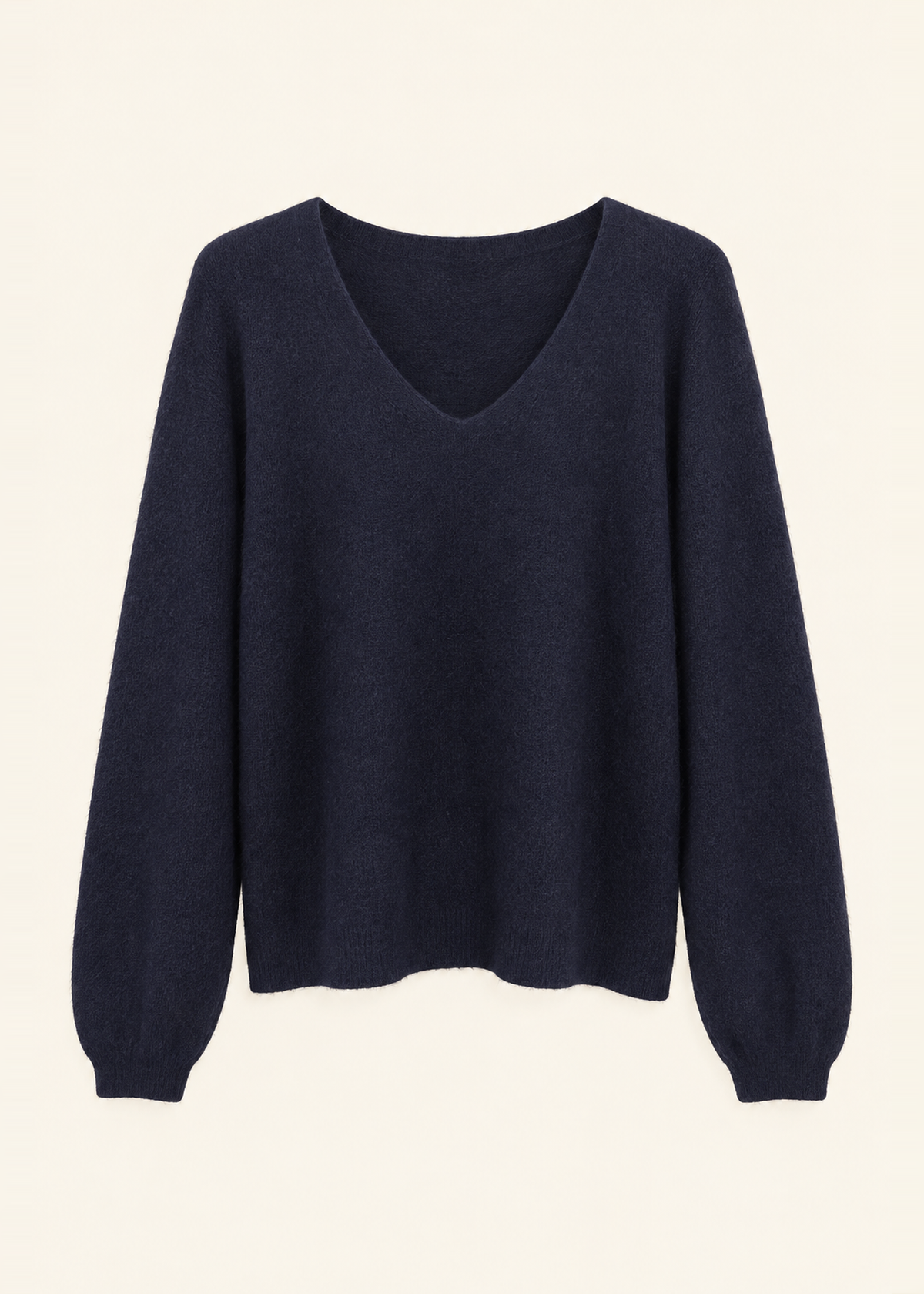 Jersey sin costuras cuello punta
