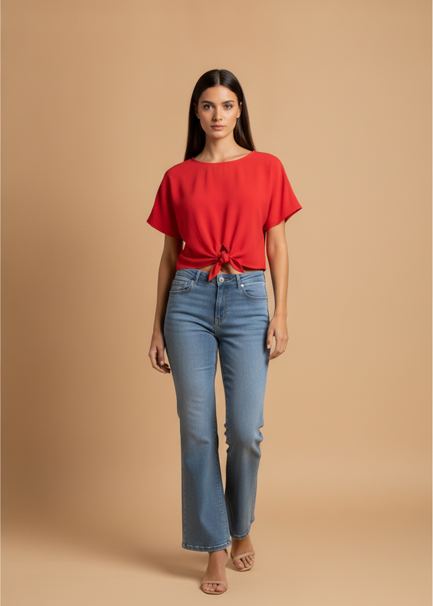 Flowy knotted blouse