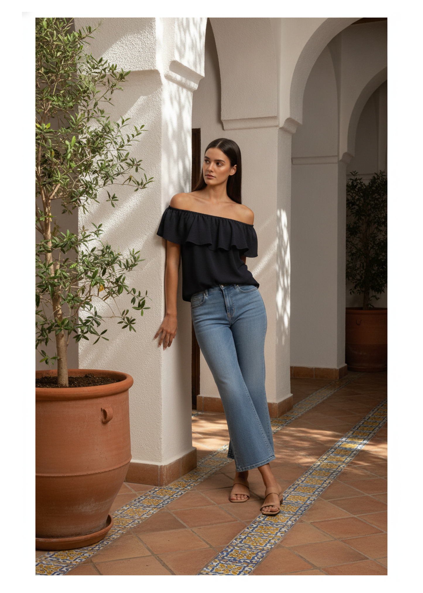Blusa volante fluida
