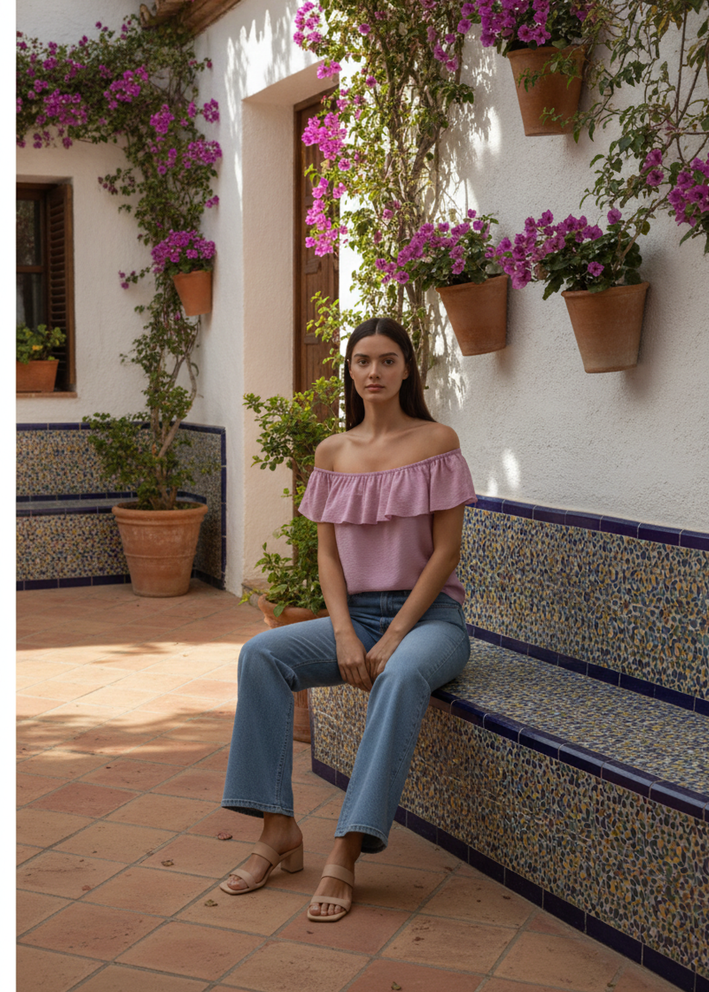 Blusa volante fluida