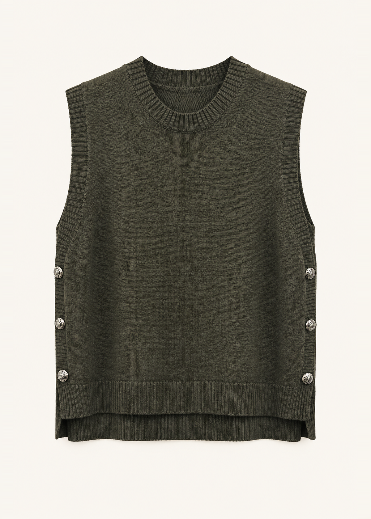 Chaleco tricot botones