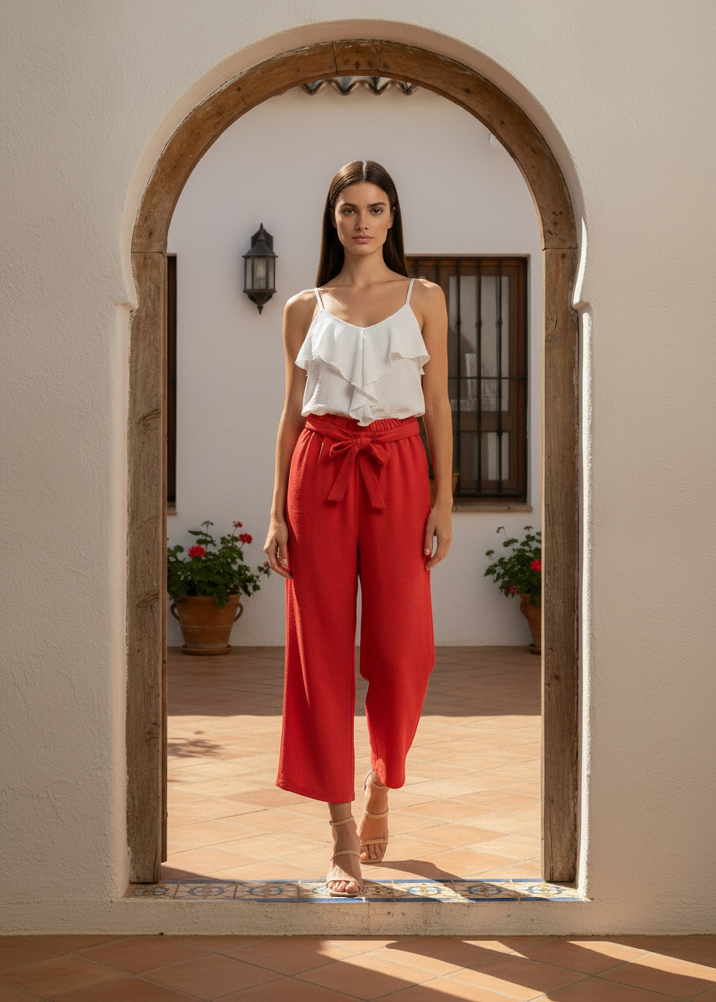 Pantalones fluidos lazo