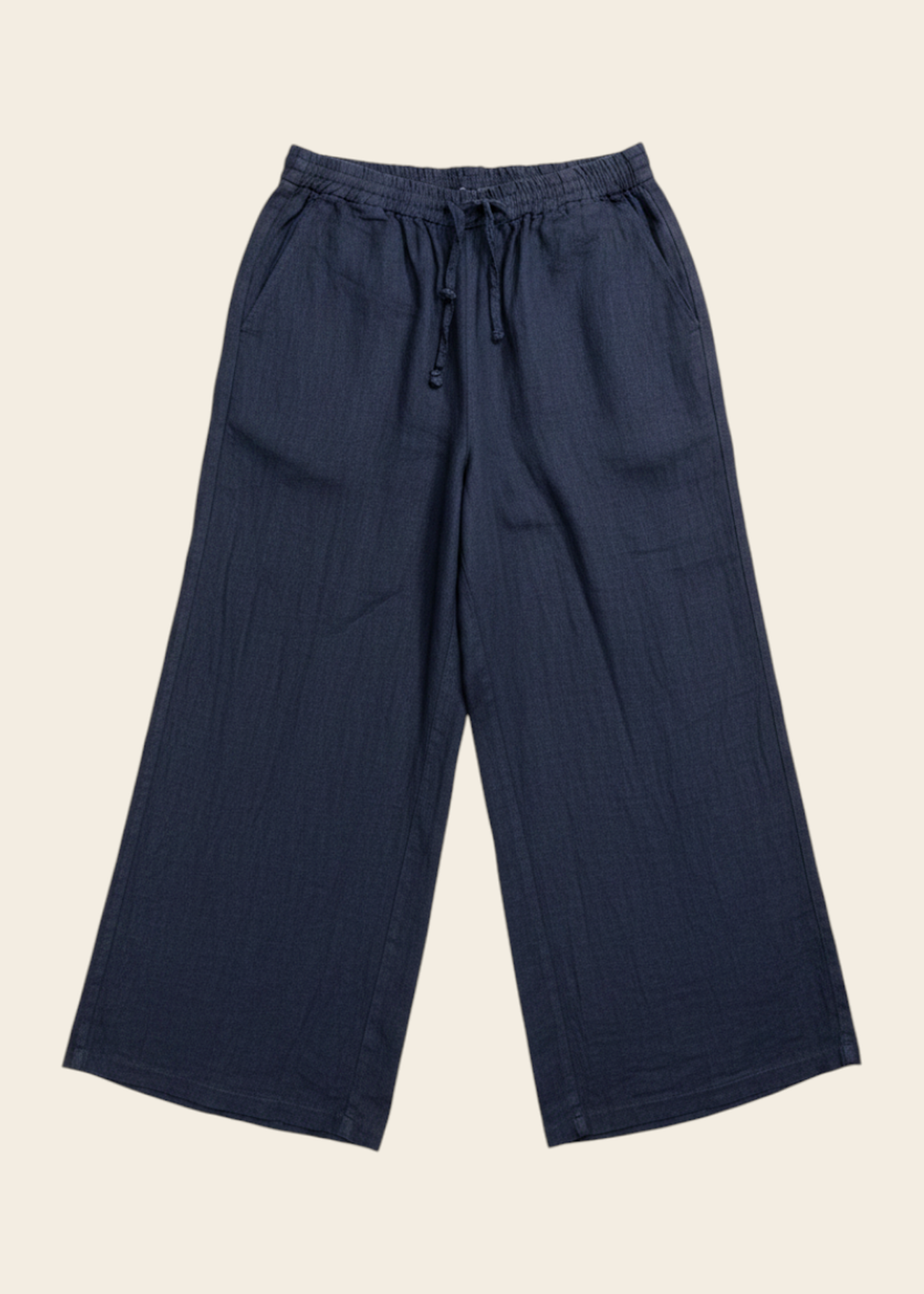 Pantalones lino palazzo