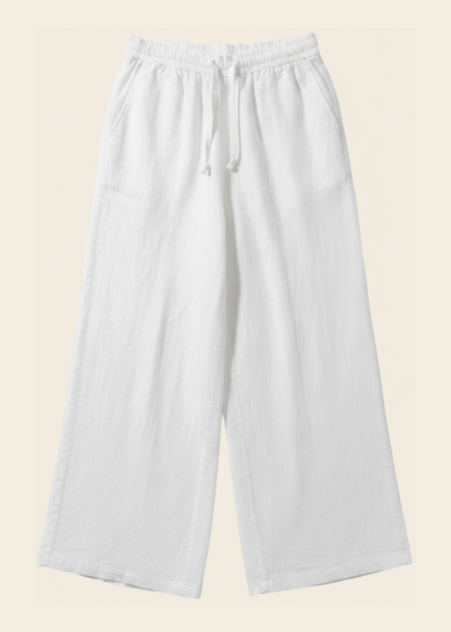 Pantalones lino palazzo