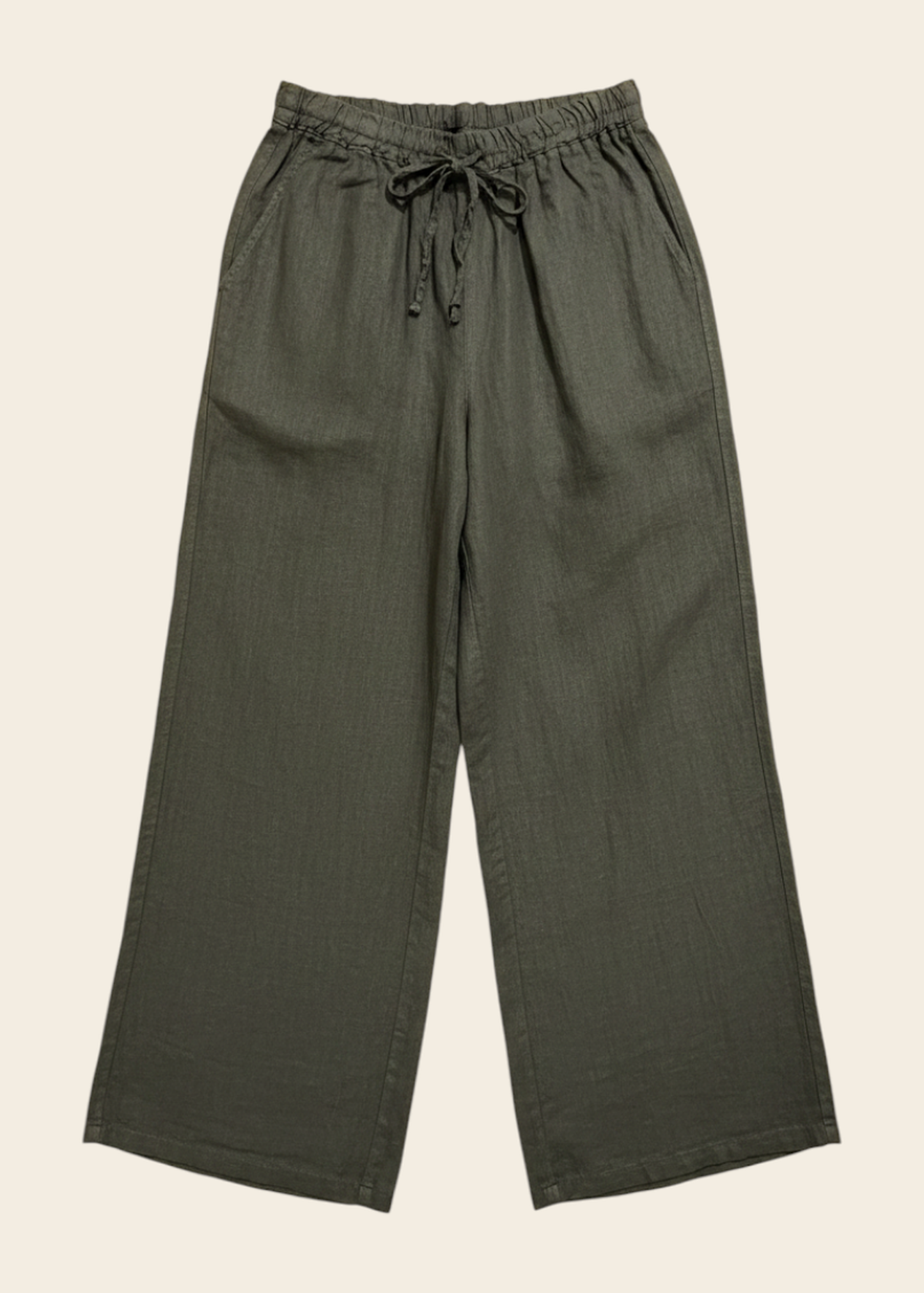 Pantalones lino palazzo