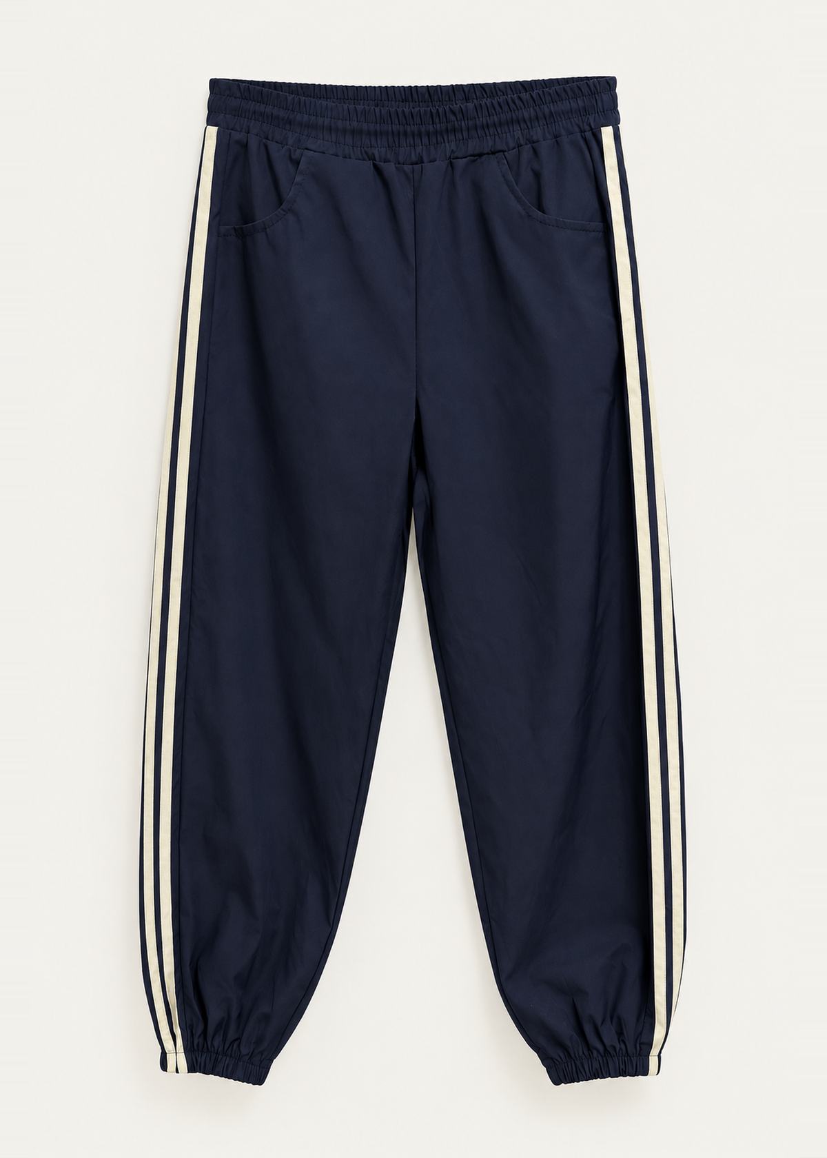 Pantalones bombacho banda lateral
