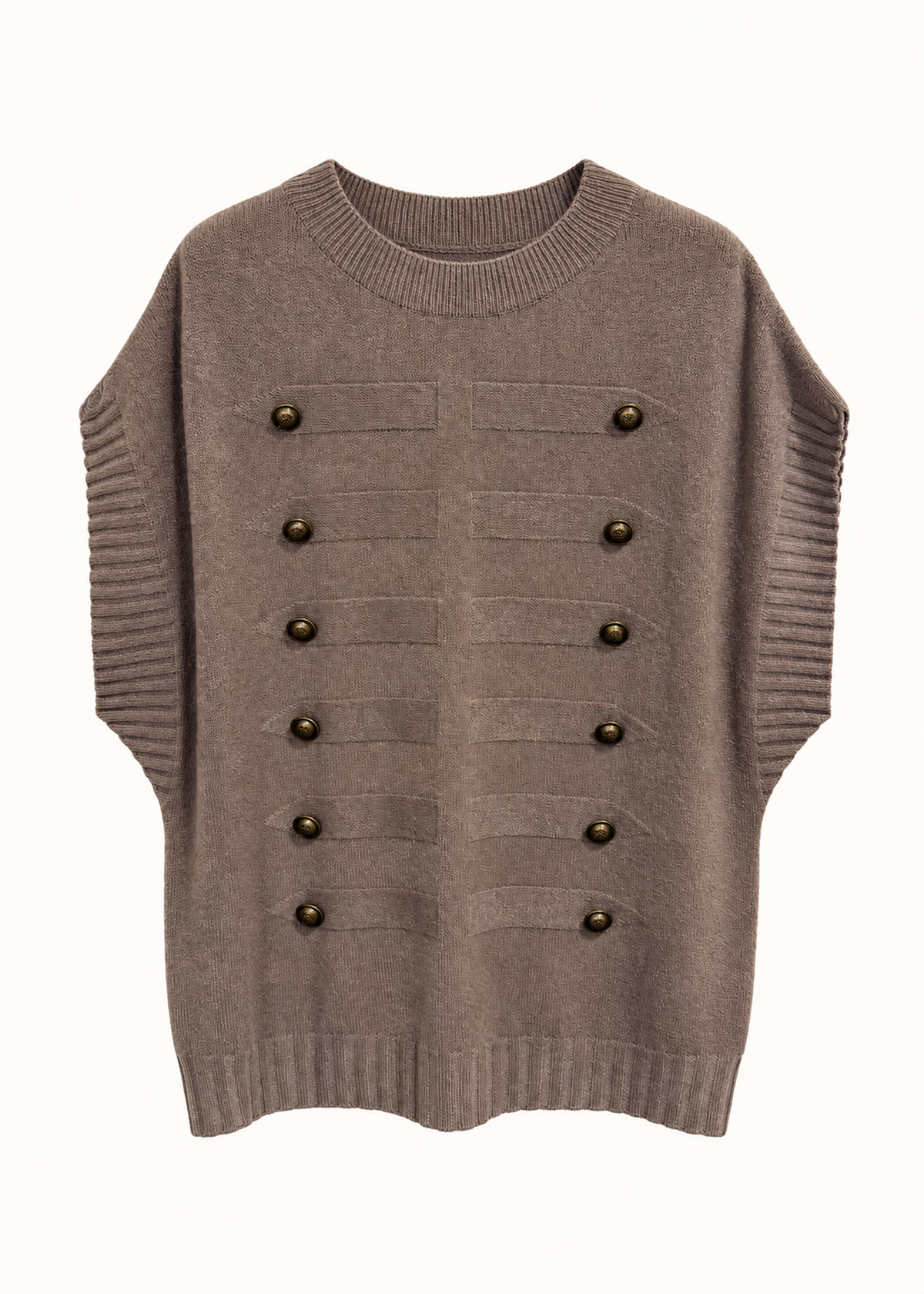 Chaleco tricot alamares