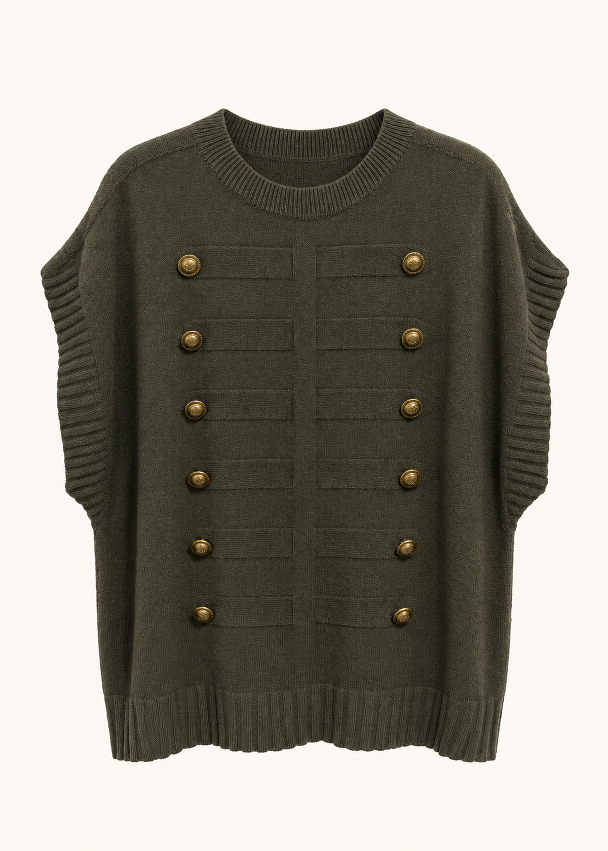 Chaleco tricot alamares