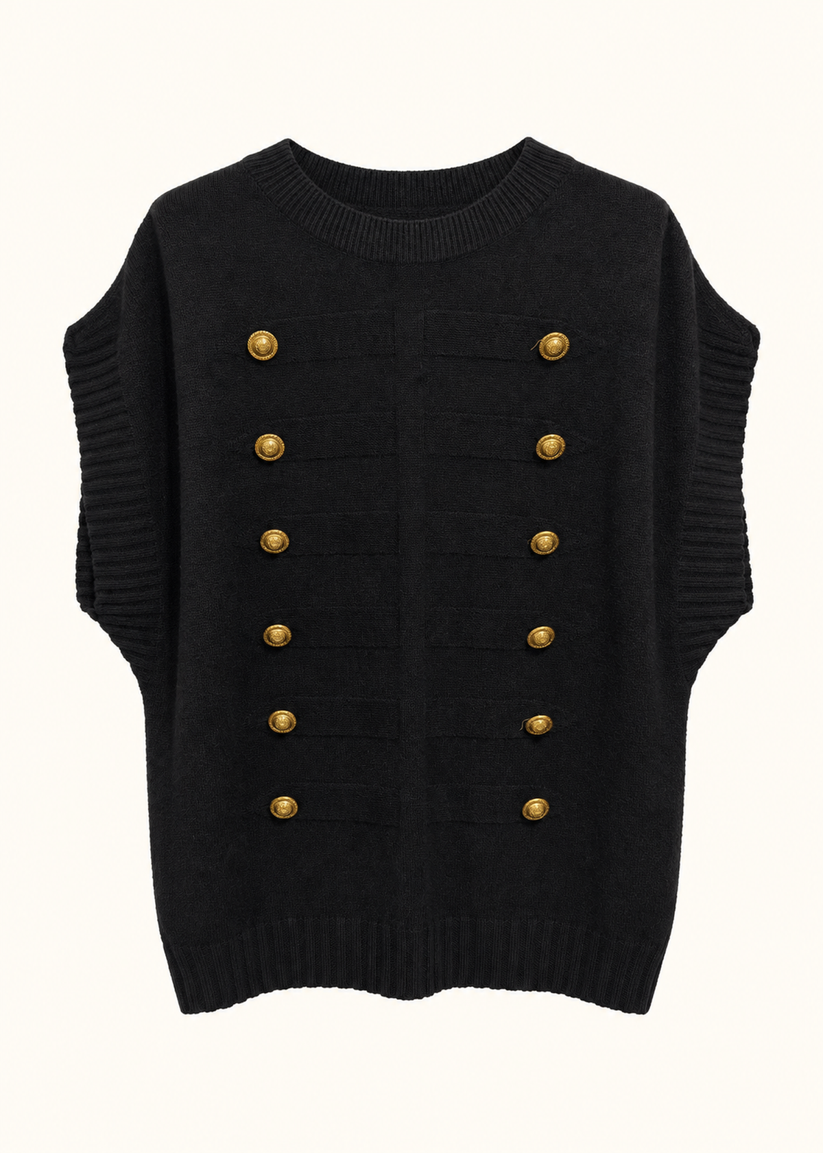 Chaleco tricot alamares