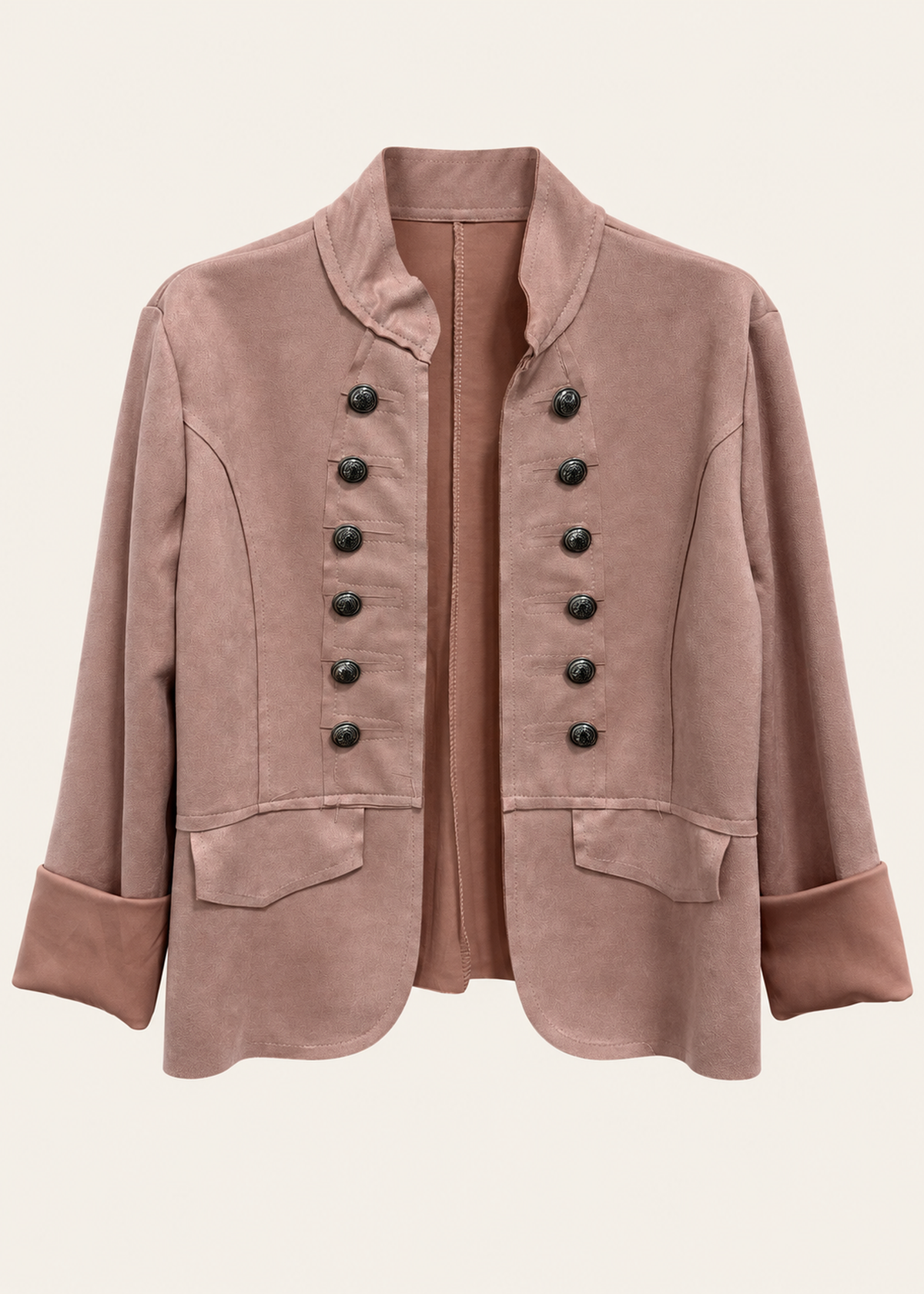 Chaqueta alamares antelina