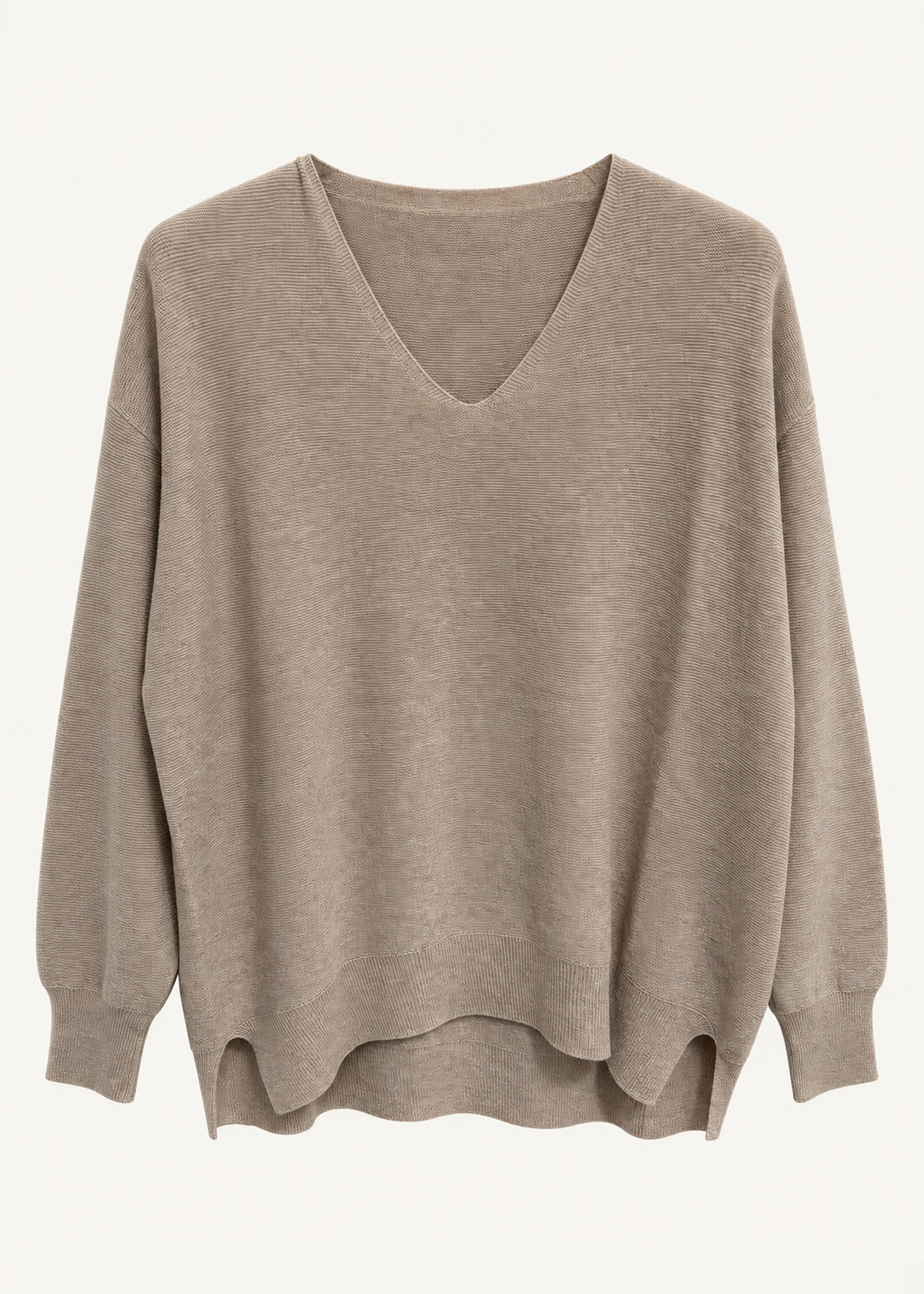 Jersey sin costuras cuello punta